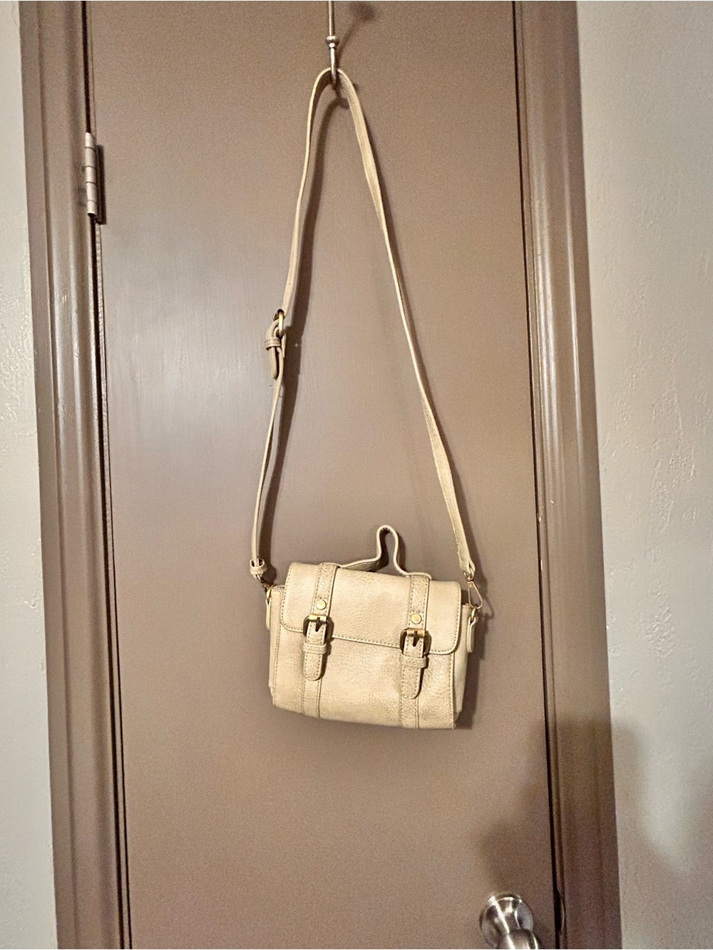 Anthropologie Aidy Mini Crossbody Bag in Taupe